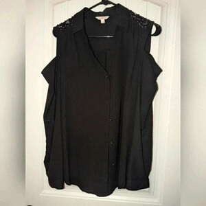 Long sleeve see-through blouse